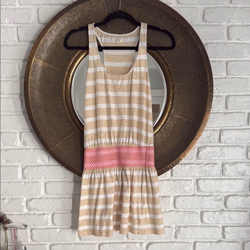 Lilly Pulitzer Beige and White Striped Top